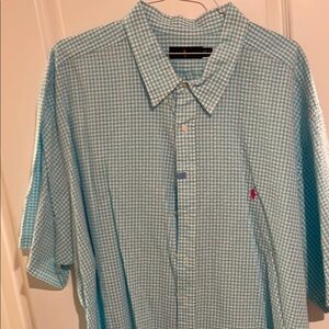 Polo by Ralph Lauren Men's Blue Checkered Shirt